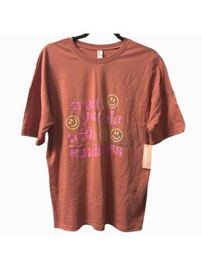 NWT Charlee Rae Treat People with Kindness Graphic T-Shirt M Boho Hippie Retro